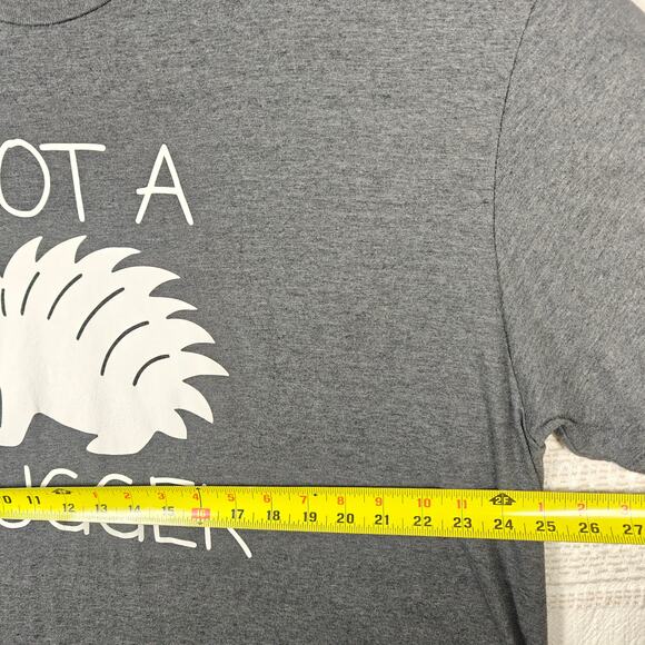 Gildan Not a Hugger Graphic Tee Charcoal Gray T-Shirt Size 3XL - Picture 3 of 7